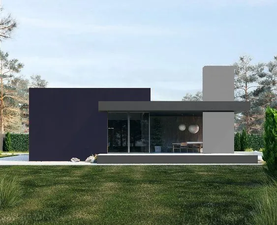 The same modular design with a dark façade